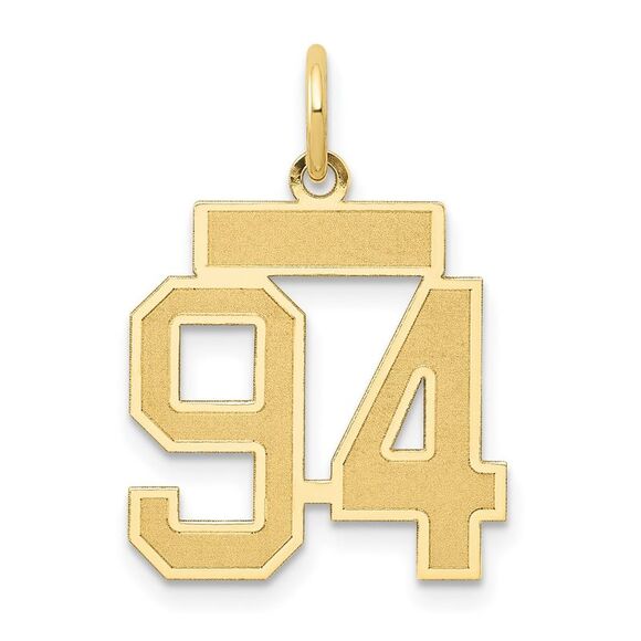 14k Yellow Gold Jersey Collection Small Number 94 Pendant